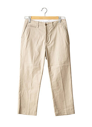 Pantalon 7/8 fermeture zippée sous rabat boutonné taille normale beige CLOSED femme