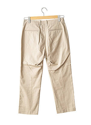 Pantalon 7/8 fermeture zippée sous rabat boutonné taille normale beige CLOSED femme