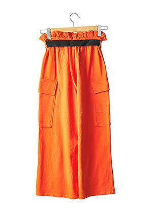 Pantalon large poches taille haute orange ASOS femme