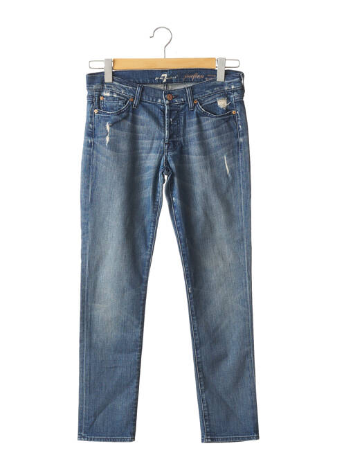 Jeans coupe slim slim taille basse bleu 7 FOR ALL MANKIND femme