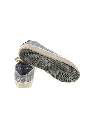 Baskets fermeture lacets talon plat jusqu'à 3cm gris CROWN femme