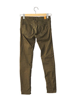 Pantalon 7/8 stretch taille basse vert STRADIVARIUS femme