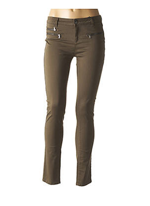 Pantalon slim taille basse taille basse vert ZAPA femme