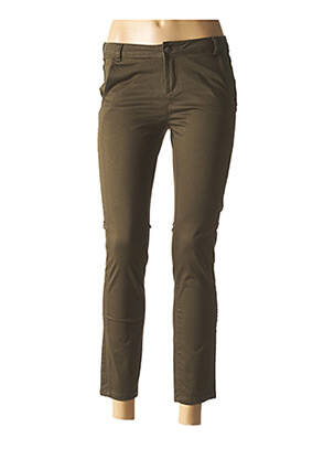 Pantalon 7/8 coupe chino taille basse vert ZAPA femme