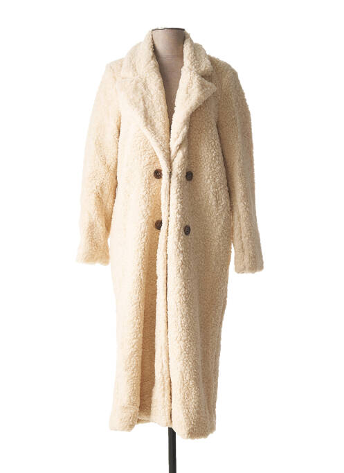 Manteau long beige LA FEE MARABOUTEE pour femme