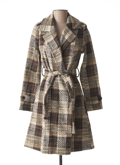 Manteau long marron LA FEE MARABOUTEE pour femme