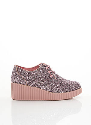 Derbies fermeture lacets talon de 4 à 6cm rose MELLOW YELLOW femme