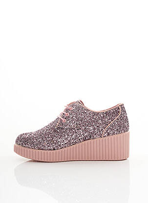 Derbies fermeture lacets talon de 4 à 6cm rose MELLOW YELLOW femme