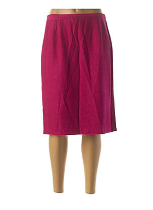 Jupe mi-longue fermeture zip latéral rose DIDIER PARAKIAN femme
