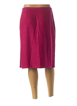 Jupe mi-longue fermeture zip latéral rose DIDIER PARAKIAN femme