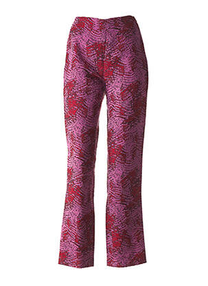 Pantalon coupe droite rose LES SOLEILS D'ARLES femme