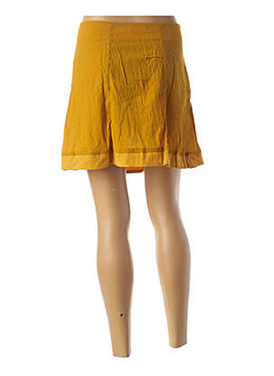 Jupe courte fermeture zip latéral jaune VIRGINIE & MOI femme