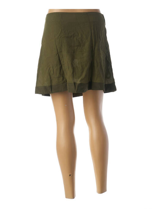Jupe courte fermeture zip latéral vert VIRGINIE & MOI femme