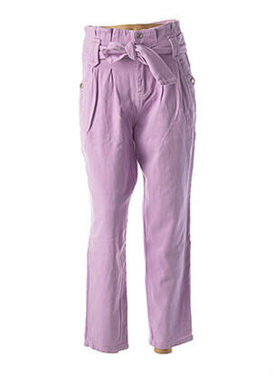 Pantalon 7/8 violet FEELHOO pour femme