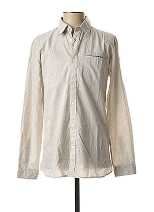 Chemise manches longues beige SELECTED pour homme