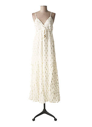 Robe longue blanc GOLD&SILVER PARIS pour femme