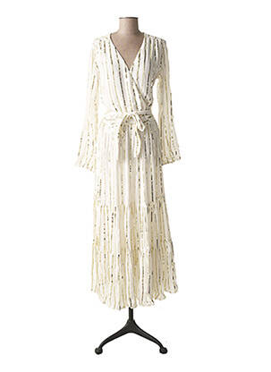 Robe longue blanc GOLD&SILVER PARIS pour femme