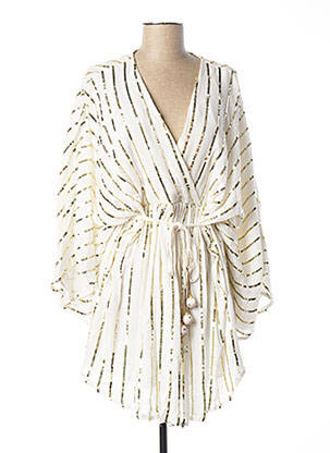 Robe courte blanc GOLD&SILVER PARIS pour femme