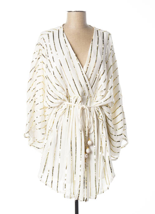 Robe courte blanc GOLD&SILVER PARIS pour femme