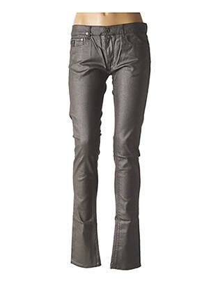 Pantalon tissage enduit taille normale gris APRIL 77 femme