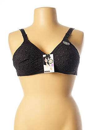 Soutien-gorge sans armature sans armature noir ROSA JUNIO femme