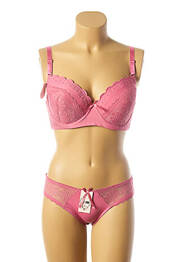 Ensemble lingerie culotte rose HANA femme