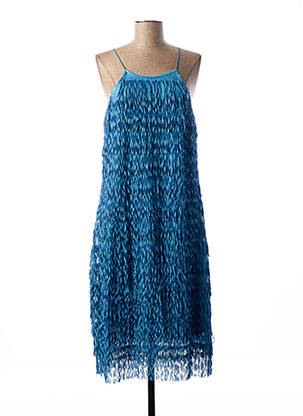 Robe mi-longue bleu LAUREL pour femme
