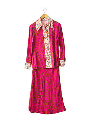 Ensemble jupe fermeture boutonnée sur le devant rose IMPREVU femme