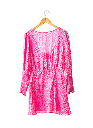 Robe mi-longue manches longues manches longues rose RIXO femme