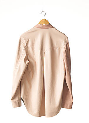 Veste simili cuir fermeture pressionnée rose NANUSHKA femme