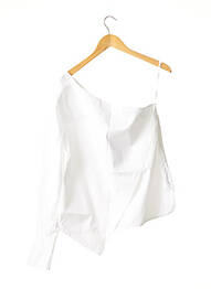 Top col rond manches longues blanc OUD femme