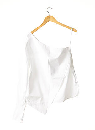 Top col rond manches longues blanc OUD femme