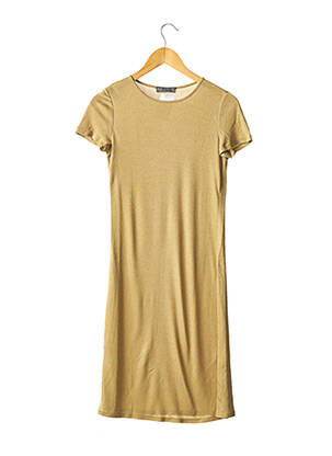 Robe mi-longue manches courtes manches courtes jaune KRIZIA POI femme