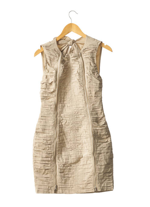 Robe courte sans manche sans manche beige CARVEN femme
