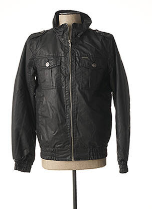 Veste simili cuir noir KAPORAL pour homme