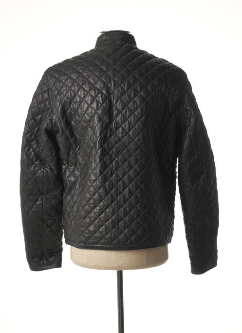 Veste en cuir noir REDSKINS pour homme