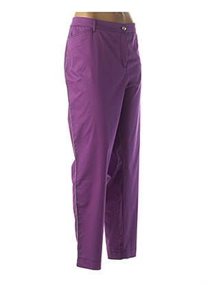 Pantalon droit violet FABER pour femme