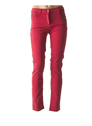 Pantalon slim rouge BRANDTEX pour femme