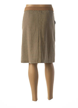 Jupe mi-longue stretch marron CREAM femme