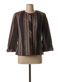 Veste casual col rond marron ATIKA femme