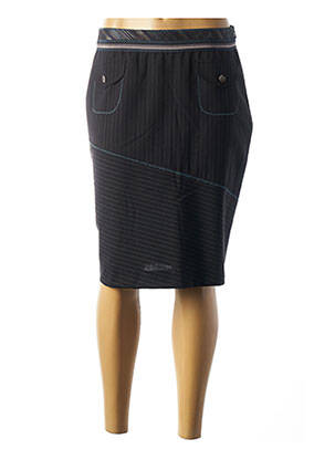 Jupe mi-longue stretch noir BLEU BLANC ROUGE femme