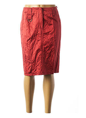 Jupe mi-longue coupe droite rouge AIRFIELD femme