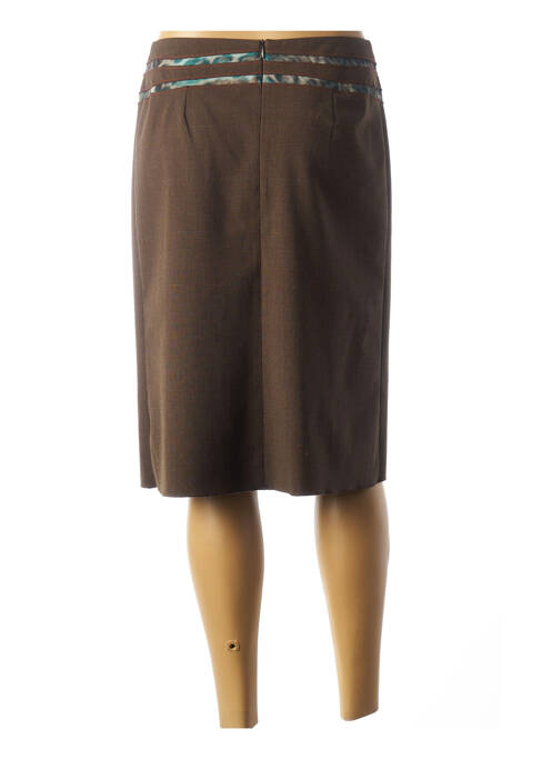 Jupe mi-longue marron GARELLA pour femme