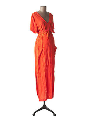 Robe maternité col v orange FRAGILE femme