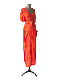 Robe maternité col v orange FRAGILE femme