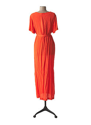 Robe maternité col v orange FRAGILE femme