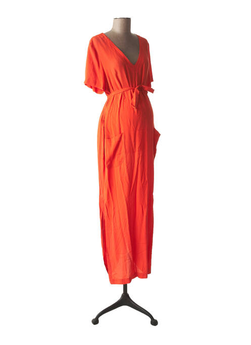 Robe maternité orange FRAGILE pour femme