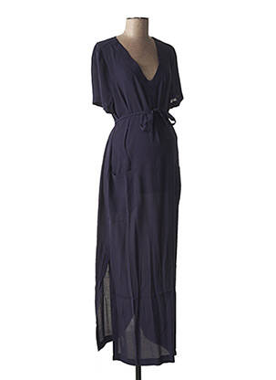 Robe maternité col v bleu FRAGILE femme