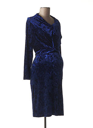 Robe maternité stretch bleu FRAGILE femme