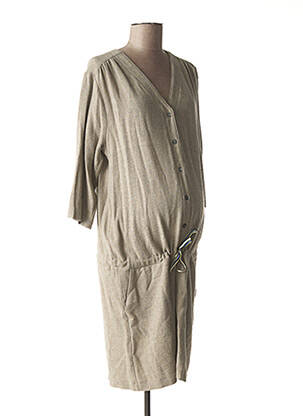Robe maternité stretch gris FRAGILE femme